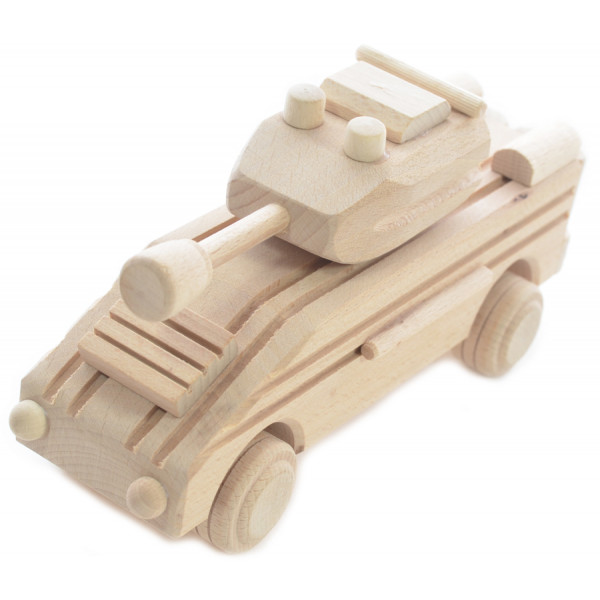 Drewniany Pojazd Samochód Zabawka Czołg