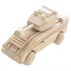 Drewniany Pojazd Samochód Zabawka Czołg