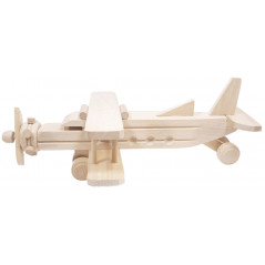 Drewniana Zabawka Samolot Dwupłatowiec