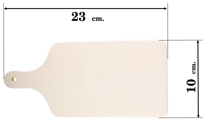 drewniana deska do krojenia długości 23 cm
