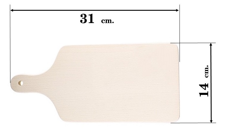 drewniana deska do krojenia długości 31 cm