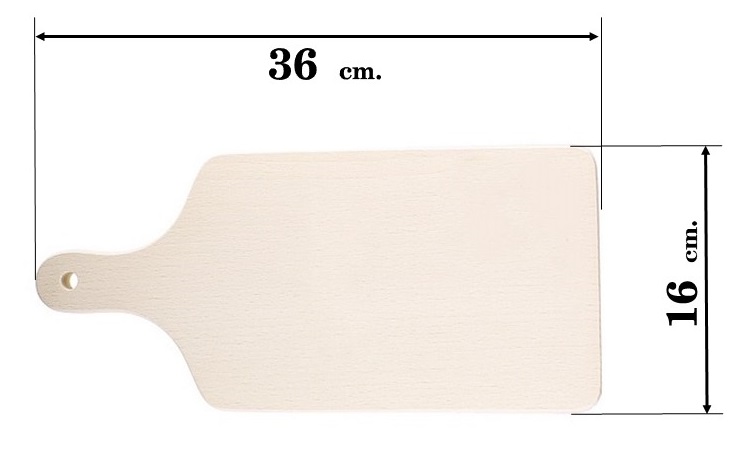 drewniana deska do krojenia długości 36 cm
