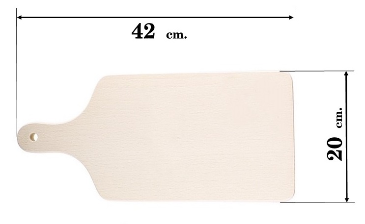 drewniana deska do krojenia długości 42 cm