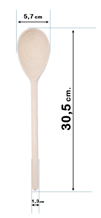 drewniana łyżka długości 30,5 cm